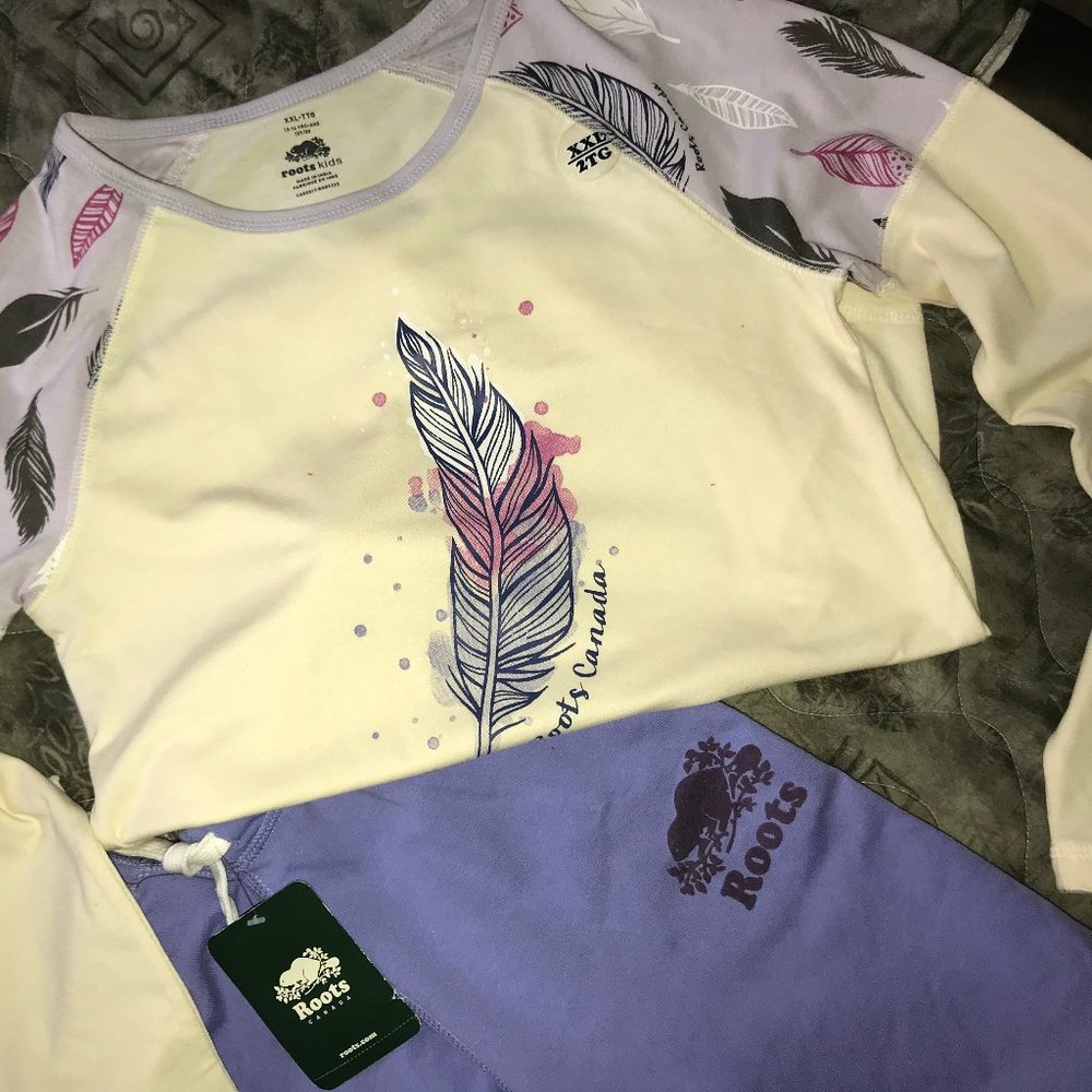 NWT Roots long sleeve and sweats